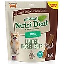 Nylabone Nutri Dent Filet Mignon Flavored Dog Dental Chews, Regular, Mini, 160 Count