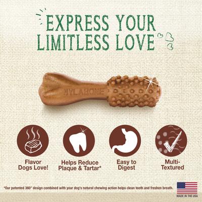 Show full view: Nylabone Nutri Dent Filet Mignon Flavored Dog Dental Chews, Regular, Mini 32 Count slide 3 of 13