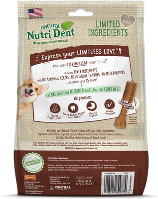 Show full view: Nylabone Nutri Dent Filet Mignon Flavored Dog Dental Chews, Regular, Mini, 78 Count slide 8 of 13