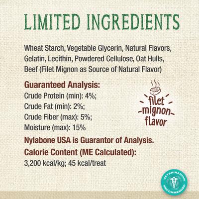 Show full view: Nylabone Nutri Dent Filet Mignon Flavored Dog Dental Chews, Small, 28 count slide 5 of 13