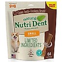 Nylabone Nutri Dent Filet Mignon Flavored Dog Dental Chews, Small, 64 count
