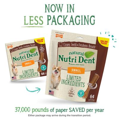 Show full view: Nylabone Nutri Dent Filet Mignon Flavored Dog Dental Chews, Small, 64 count slide 3 of 13