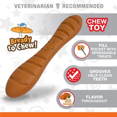 Show full view: Nylabone Power Chew Baguette Dog Toy Chicken, Large  slide 5 of 12