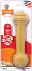 Nylabone Power Chew Barbell Peanut Butter Flavored Dog Chew Toy, Large