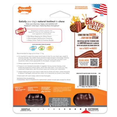 Show full view: Nylabone Power Chew Basted Blast Dual Flavored Dog Chew Toys, Small slide 9 of 13