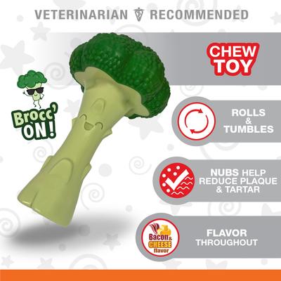 Show full view: Nylabone Power Chew Broccoli Dog Toy Bacon Cheese, Large slide 5 of 12