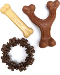 Nylabone Power Chew Customer Favorites Dog Chew Toys Bundle, Brown, Small