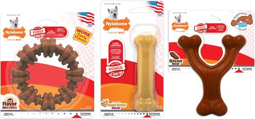 Show full view: Nylabone Power Chew Customer Favorites Dog Chew Toys Bundle, Brown, Small slide 7 of 10