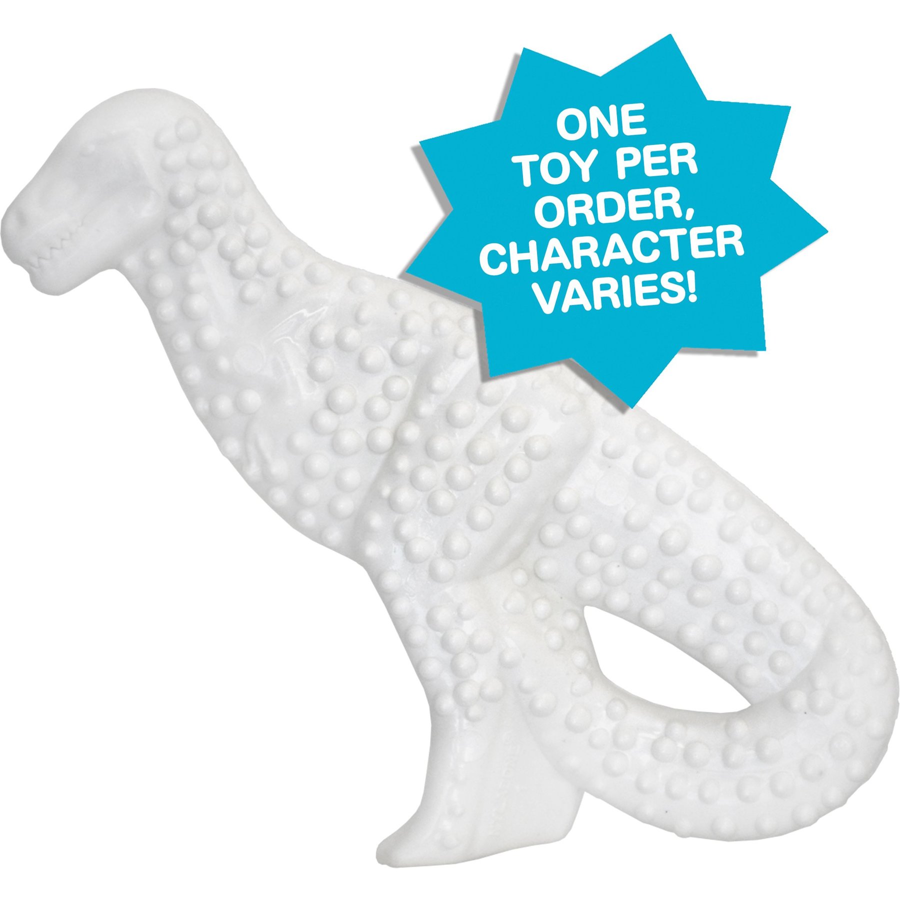 Nylabone Power Chew Dental Chew Chicken Flavored Dinosaur Dog Chew Toy, Character Varies, Large