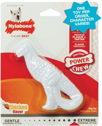 Nylabone Power Chew Dental Chew Chicken Flavored Dinosaur Dog Chew Toy, Character Varies, Small