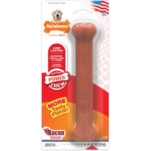 Nylabone Power Chew Durable Dog Toy Bacon, Large