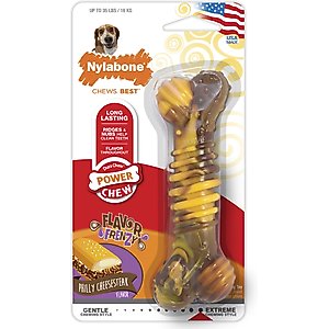 Nylabone Power Chew Flavor Frenzy Cheesesteak Flavored Dog Chew Toy, Medium