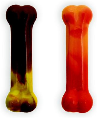 Show full view: Nylabone Power Chew Flavor Frenzy Durable Dog Chew Toys Twin Pack Bacon Cheeseburger & Apple Pie, Small slide 5 of 13