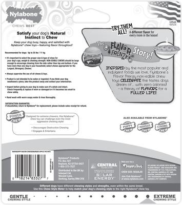 Show full view: Nylabone Power Chew Flavor Frenzy Durable Dog Chew Toys Twin Pack Bacon Cheeseburger & Apple Pie, Small slide 8 of 13