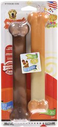 Nylabone Power Chew Flavor Frenzy Durable Dog Chew Toys Twin Pack Funnel Cake & Shish Kabob, Large