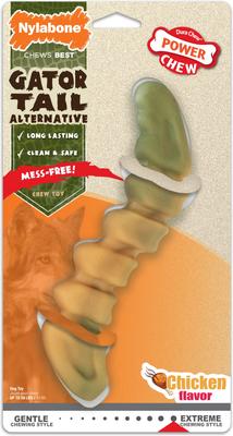 Show full view: Nylabone Power Chew Gator Tail Alternative Chicken Flavor Dog Chew Toy, Large slide 1 of 12