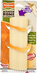 Nylabone Power Chew Giant Marrow Dog Bone Alternative, Beef Flavor, Large