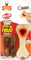 Nylabone Power Chew Knuckle Bone & Pop-In Treat Dog Toy Combo Knuckle Bone Pop-In Treat Toy Chicken Pop-In, X-Small 