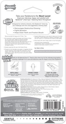 Show full view: Nylabone Power Chew Knuckle Bone & Pop-In Treat Dog Toy Combo Knuckle Bone Pop-In Treat Toy Chicken Pop-In, X-Small  slide 9 of 12