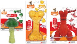 Nylabone Power Chew Lobster, Cheese, & Broccoli Dog Chew Toy Bundle, Large