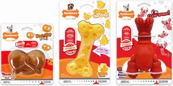 Nylabone Power Chew Lobster, Cheese, & Pretzel Dog Chew Toy Bundle, Small