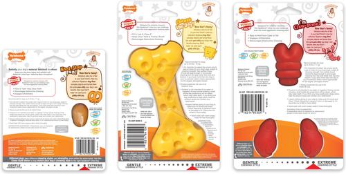 Show full view: Nylabone Power Chew Lobster, Cheese, & Pretzel Dog Chew Toy Bundle, Small slide 7 of 10