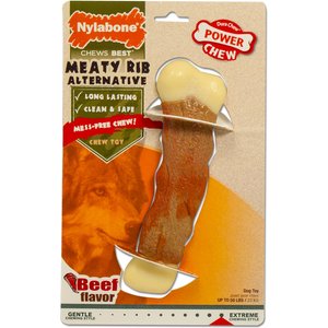 Nylabone Power Chew Marrow Bone Alternative Dog Chew Toy, Marrow Beef, Large