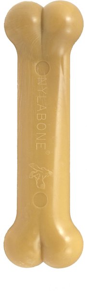Nylabone Strong Rubber Braid Bone Peanut Butter Tough Dog Chew Toy, Medium