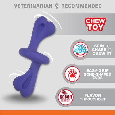 Show full view: Nylabone Power Chew Rolling Dog Toy, Blue, Large slide 2 of 10