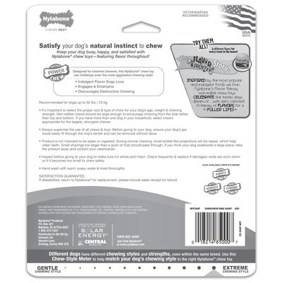 Show full view: Nylabone Power Chew Smooth Ring Dog Chew Toy Bacon Cheeseburger, Large  slide 8 of 12