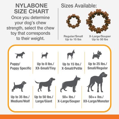 Show full view: Nylabone Power Chew Textured Dog Chew Ring Toy Flavor Medley, X-Large slide 5 of 13