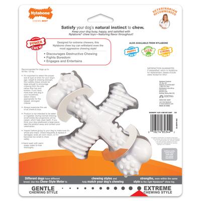 Show full view: Nylabone Christmas Power Chew Vanilla Cookie Holiday X Dog Bone Chew Toy, Large slide 8 of 11