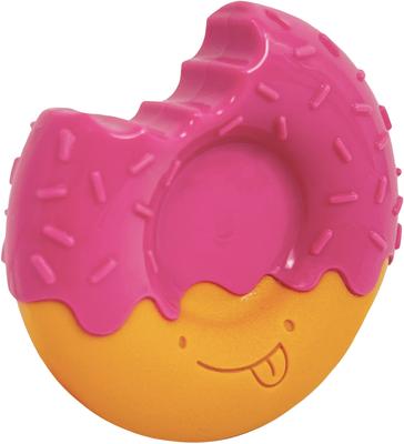 Show full view: Nylabone Power Donut Bacon Glazed Flavor Tough Dog Chew Toy, Pink, Medium/Wolf slide 2 of 12