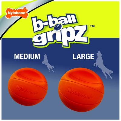 Show full view: Nylabone Power Play Basketball B-Ball Gripz Dog Toy, Large slide 4 of 11