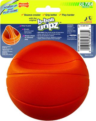Show full view: Nylabone Power Play Basketball B-Ball Gripz Dog Toy, Medium slide 6 of 11