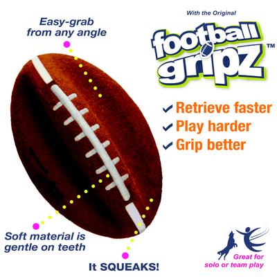 Show full view: Nylabone Power Play Football Gripz Dog Toy, Large slide 3 of 11