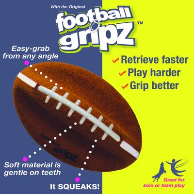 Show full view: Nylabone Power Play Football Gripz Dog Toy, Large slide 5 of 11