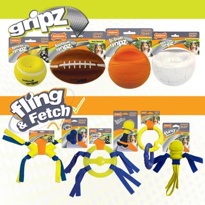 Show full view: Nylabone Power Play Gripz Soccer Ball Dog Toy, Medium slide 6 of 11