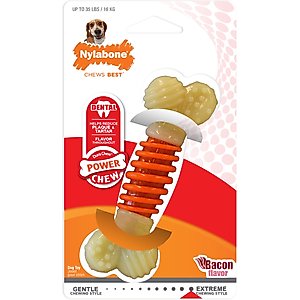 Nylabone PRO Action Dental Power Chew Durable Dog Toy Bacon, Medium