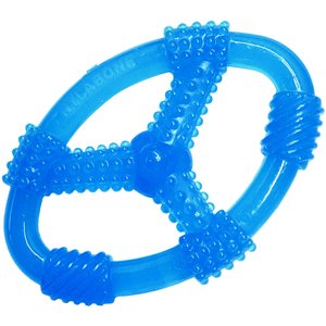 Nylabone Puppy Chew Spin Tug & Play Toy Peanut Butter Blue, Medium