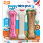 Nylabone Puppy Chew Variety Toy & Treat Triple Pack Pink, Small 