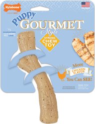 Nylabone Puppy Gourmet Style Strong Chew Chicken Flavored Dog Toy Stick, Medium