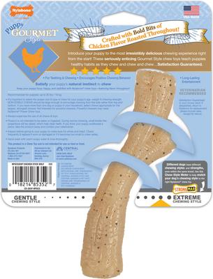 Show full view: Nylabone Puppy Gourmet Style Strong Chew Chicken Flavored Dog Toy Stick, Medium slide 10 of 12