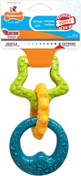 Nylabone Puppy Power Chew Teething Toy Rings Dogs Bacon Yellow, Small 