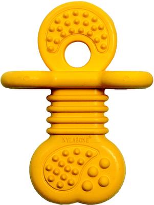Show full view: Nylabone Puppy Rubber Teether Vanilla Yellow, Small slide 8 of 14