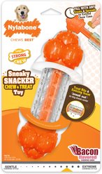 Nylabone Sneaky Snacker Bacon Flavor Dog Treat Toy, Orange, Large 