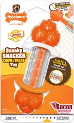 Nylabone Sneaky Snacker Bacon Flavor Dog Treat Toy, Orange, Medium 