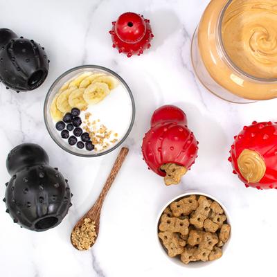 Show full view: Nylabone Strong Chew Cone Stuffable Dog Toy Rubber Stuffable Cone Bacon Cone, Small  slide 9 of 13