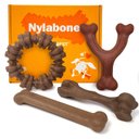 Nylabone Strong Chew Real Bacon, Bison, Venison, Beef & Chicken Dog Chew Toy Bundle, Large, 4 count