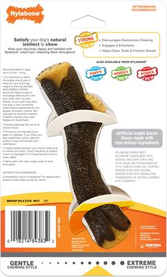 Show full view: Nylabone Strong Chew Real Wood Dog Stick Toy Maple Bacon, Medium slide 9 of 14